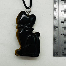 Load image into Gallery viewer, Tiger Eye Stone Kitty Cat Pendant Necklace | 1 1/2&quot; Long | Bronze |
