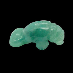Grace! Aventurine Carved Manatee Figurine | 27x11x12mm | Green