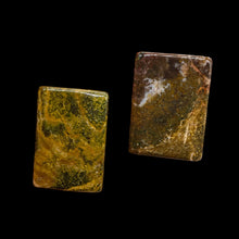 Load image into Gallery viewer, Wild Red Devil Jasper Rectangle Pendant Bead Pair | 38x25x6mm | 2 Beads |
