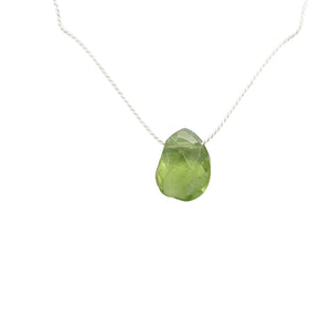 Peridot Faceted Briolette Bead | 1.8 cts | 9x6x5mm | Green | 1 bead |