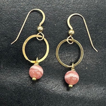 Load image into Gallery viewer, Natural AAA Rhodocrosite and 14Kgf Earrings 308672
