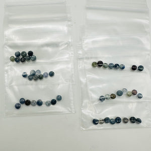 Fancy Natural Sapphire Faceted Bead Parcel | Blue | 4x2.5mm | 8 Beads|