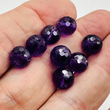 Load image into Gallery viewer, Amethyst AAA Faceted Round Bead Parcel | 10mm | Purple | 8 Beads |
