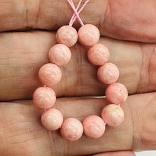 Load image into Gallery viewer, 12 Pink Rhodochrosite 6mm Round Beads
