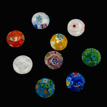 Load image into Gallery viewer, Millefiore Coin Beads | 12x4mm | Multi-color | 9 Beads |
