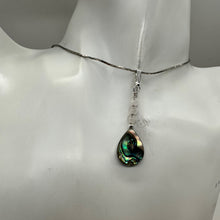 Load image into Gallery viewer, Tahitian Mother of Pearl, Rose Quartz Sterling Silver Pendant | 1 1/2&quot; Long |
