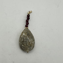 Load image into Gallery viewer, Feldspar Quartz Sterling Silver Oval Pendant | 1 3/4&quot; Long | Gray, White |
