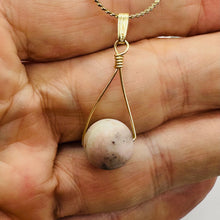 Load image into Gallery viewer, Pink Peruvian Opal Matte Finish Spinner Pendant | Pink, Black | 1 1/4" Long |
