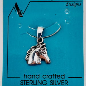 Pony Horse Sterling Silver Charm | 1/2" Long | Silver | 1 Pendant |