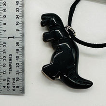 Load image into Gallery viewer, Tigereye Tyrannosaurus Rex Dinosaur Pendant Necklace | 3/4&#39; Long | Bronze |
