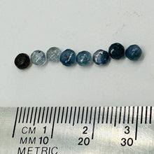 Load image into Gallery viewer, Fancy Natural Sapphire Faceted Bead Parcel | Blue | 4x2.5mm | 8 Beads|
