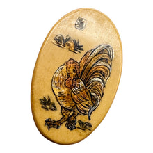 Load image into Gallery viewer, Chinese Year of the Rooster Pendant Bead | 1 Pendant Bead | 2" Long | Tan, Brown
