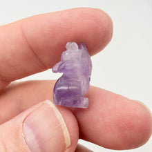 Load image into Gallery viewer, Howling 2 Carved Amethyst Wolf / Coyote Beads | 21x11x8mm | Purple
