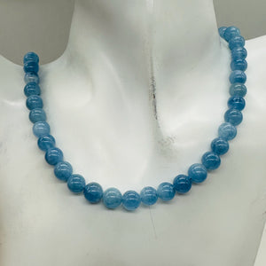 Aquamarine AAA 8mm Round Bead Strand | 16" Long | Blue | 50 Beads |