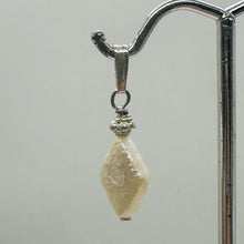 Load image into Gallery viewer, White Freshwater Pearl Pendant Sterling Silver Diamond Shape 14x10mm
