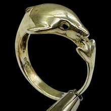 Load image into Gallery viewer, Leaping Dolphin Sterling Silver Designer Ring ' Size 5.25 ' Silver ' USA
