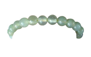 Glowing!! Spring Green Jade Bead Bracelet 5603