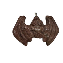 Load image into Gallery viewer, Rhodonite Hand Carved Stone Bat Pendant | 1&quot; Long | Pink | 1 Pendant Necklace |
