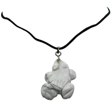Load image into Gallery viewer, Howlite Stone Frog Pendant Necklace | 1 1/4&quot; Long | White | 1 Pendant |
