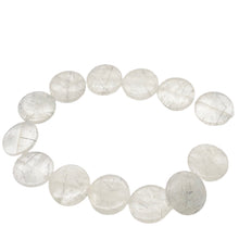 Load image into Gallery viewer, Tourmalated Quartz 30mm Disc Pendant 15" Strand 107652A
