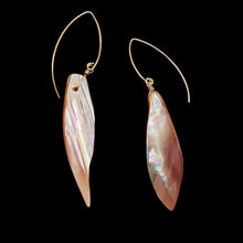 Load image into Gallery viewer, Designer Pink Mussel Shell 14K Gold Filled Earrings | 2 1/2&quot; Long |
