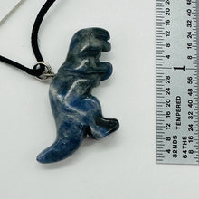 Load image into Gallery viewer, Sodalite Tyrannosaurus Rex Dinosaur Pendant Necklace | 3/4&#39; Long | Blue, White |
