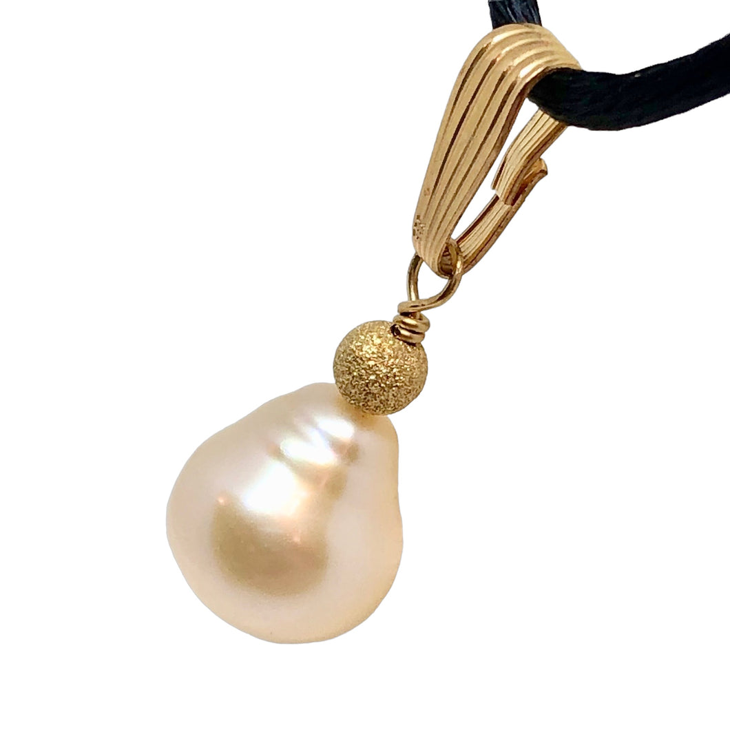Tear-Drop Pearl & 14Kgf Pendant #5084F