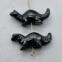 Load image into Gallery viewer, Dinosaur Hematite Diplodocus Animal Beads 009259HM | 25x11.5x7.5mm | Graphite
