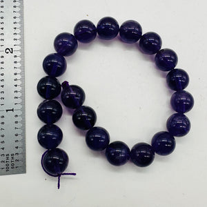 Amethyst Gorgeous Round AA Half-Strand Beads | 10mm | Deep Purple | 20 Beads |