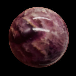 Lepidolite Purple Mica 138g Sphere | 1 3/4 in | Purple, White | 1 Specimen |