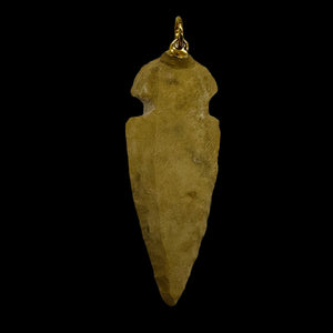Sandstone Carved Arrowhead Pendant | 1 3/4" Long | Beige | 1 Pendant |