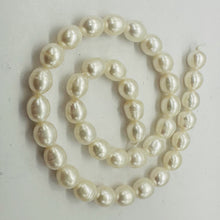 Load image into Gallery viewer, White Pear Shaped 9mm to 12mm FW Pearls Strand 103104
