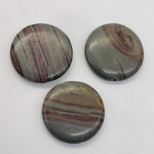 Load image into Gallery viewer, 3 Martian Landscape Jasper Disc Pendant Beads 009195
