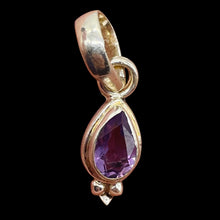 Load image into Gallery viewer, Amethyst Sterling Silver Drop Pendant | 3/4&quot; Long | Purple | 1 Pendant |
