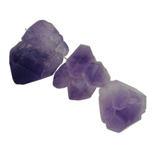 Load image into Gallery viewer, Amethyst Natural Crystals Bead Parcel | 24x17x15 to 20x16x15mm| Purple| 3 Beads|
