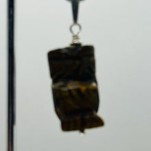 Load image into Gallery viewer, Owl Tigers Eye Pendant Necklace | Semi Precious Stone Jewelry | Sterling Silver
