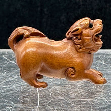 Load image into Gallery viewer, Imperial Guardian Lion Crouching Foo Dog | 1 Netsuke Bead | | 28x13x19mm | Brown
