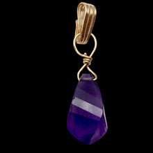 Load image into Gallery viewer, AAA Amethyst Faceted Twist Briolette Pendant | 12.5x8mm, 1&quot; Long | Purple
