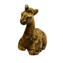 Load image into Gallery viewer, Giraffe Resting Animal Stone Carving | 1 Figurine | 1 5/8 x 1 5/8" | Brown

