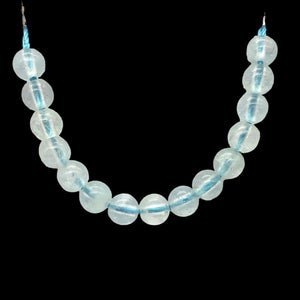 15 Natural Aquamarine Round Beads | 4.5mm | 15 Beads | Blue | 6655B