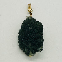 Load image into Gallery viewer, Moldavite 33ct 14K Gold Filled Tektite Pendant | 1 1/2&quot; Long| Green | 1 Pendant|
