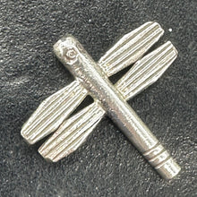 Load image into Gallery viewer, Fluttering Thai Hill Tribe Silver Dragonfly 26.5x26.5x5mm Bead 5447
