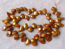 Load image into Gallery viewer, Fab! Caramel Pearl Blister Pendant Bead Strand 108073
