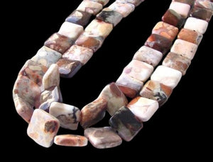 8 Conglomerate Jasper 15mm Square Beads 009325