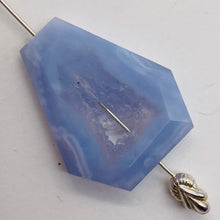 Load image into Gallery viewer, Druzy Blue Chalcedony Designer Pendant Bead | 29cts | 29x22x6mm |
