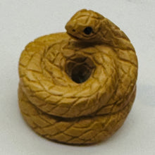 Load image into Gallery viewer, Year of the Snake 2025 Coiled Boxwood Bead | Netsuke |
