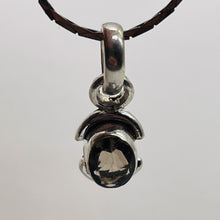 Load image into Gallery viewer, Smoky Quartz Sterling Silver Oval Pendant | 3/4&quot; Long | Smoky | 1 Pendant |
