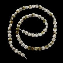 Load image into Gallery viewer, Shiva Shell 16&quot; Strand Heart Cut Beads | 6x3mm | White, Tan | 70 Beads
