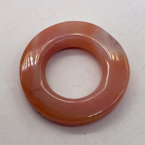 1 Creamy Carnelian Window Frame Pi Pendant Bead 8983E