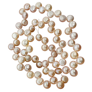 Top Drilled Button Lavender Pink FW Pearl Strand 104761